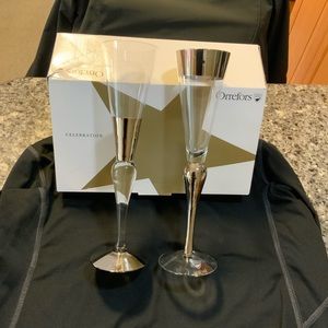 Orrefors Crystal Champagne Glasses - 2